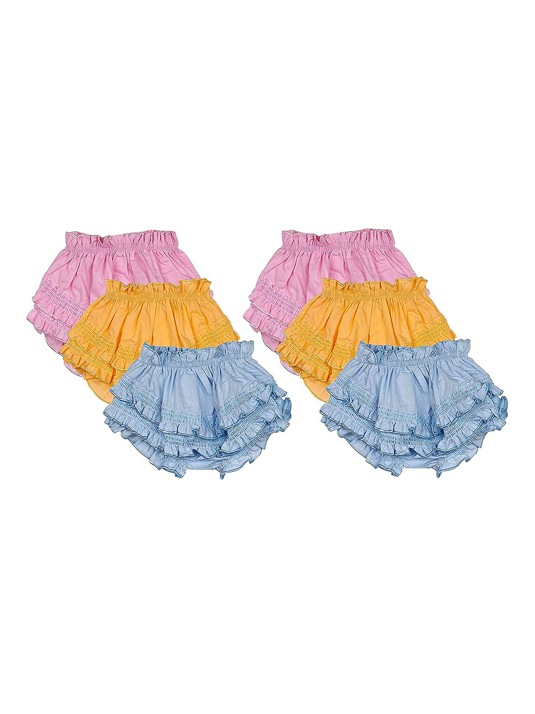 Fancy Walas Infant Girls Pack Of 6 Cotton Basic Briefs FW330_Multi_XL_PK06