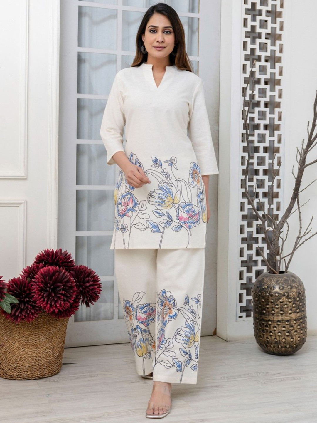 AUTUMN LANE Hardik Daffodil Printed Cotton Co-Ord Set