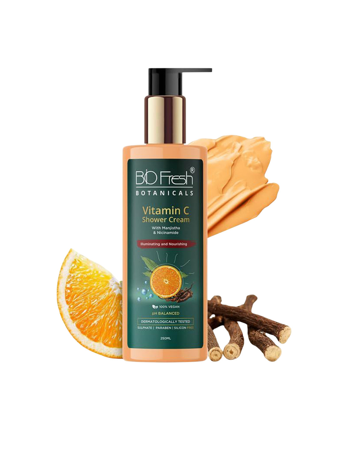 BIOFRESH Vitamin-C Shower Cream With Niacinamide For Softening And Smoothening  - 250 ml