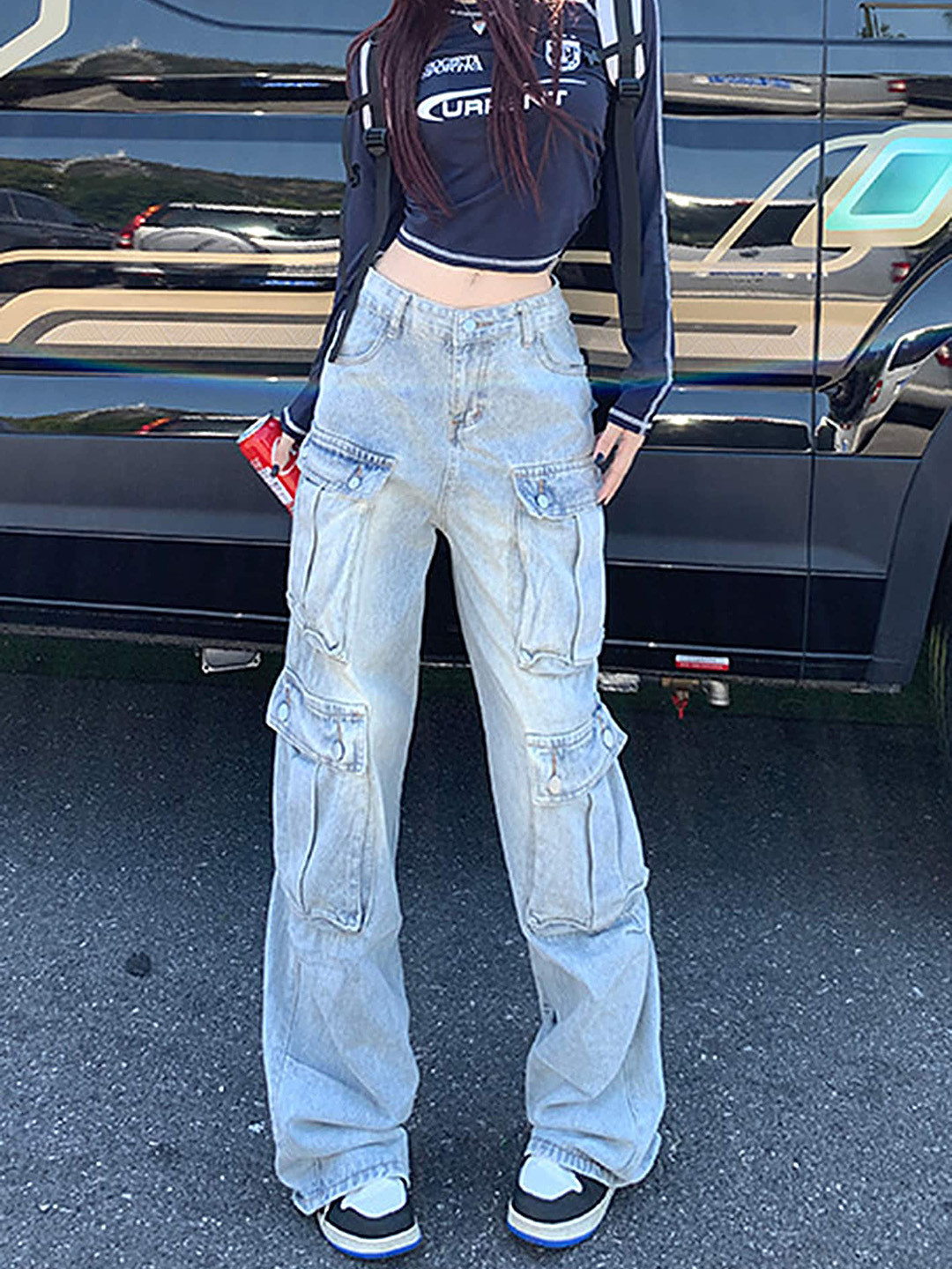 LULU & SKY Women Straight Fit Low-Rise  Jeans