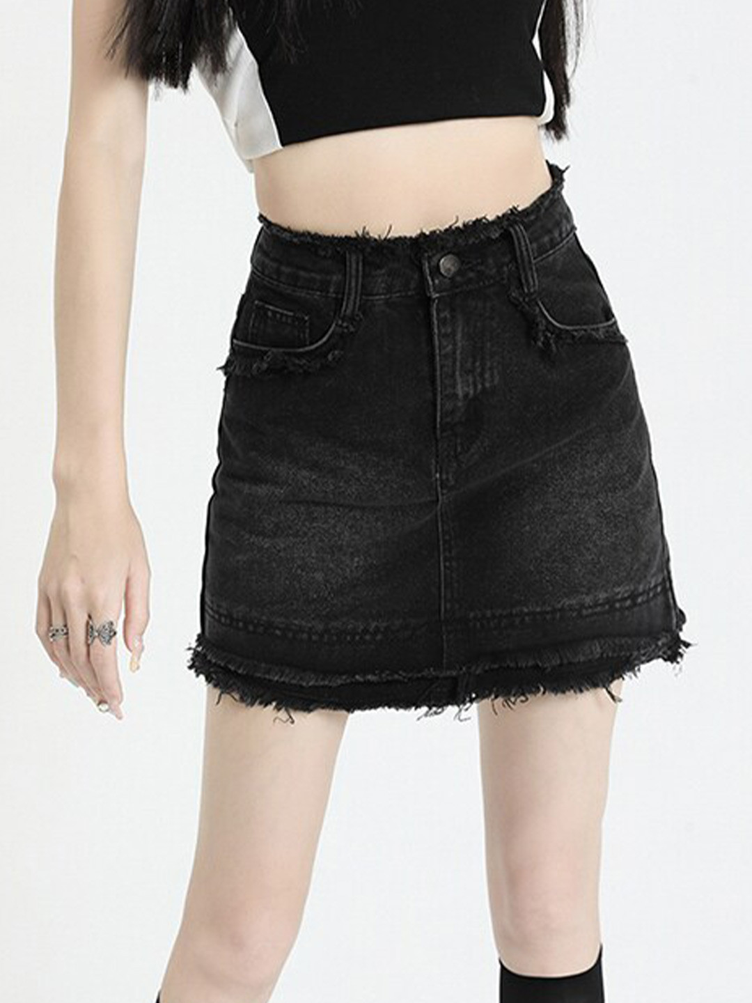 StyleCast Women Pencil Straight Hem Mini Skirt