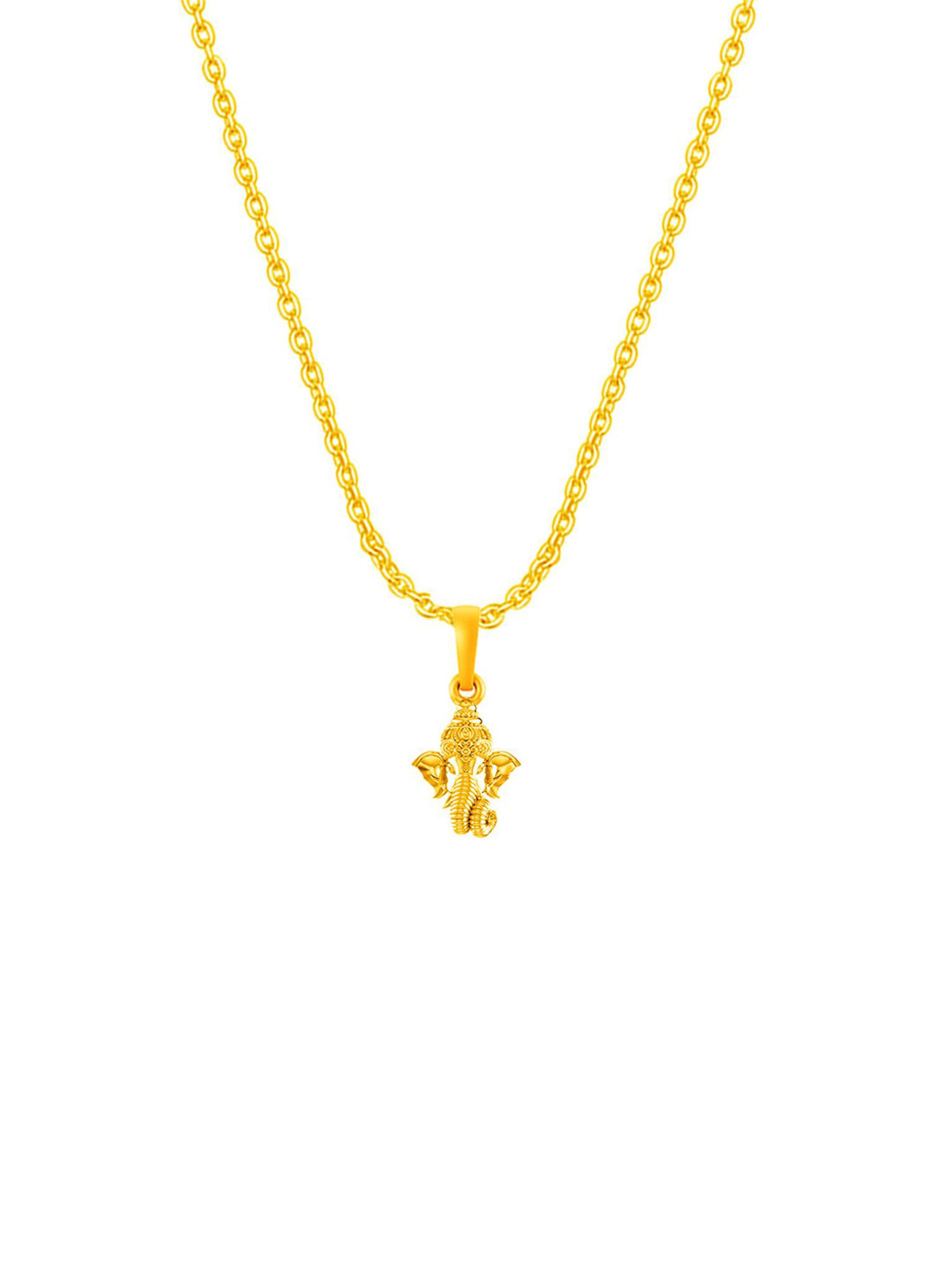 Metronaut 92.5 Sterling Silver 22kt Gold-Plated Ganesa Pendant with Anchor Chain