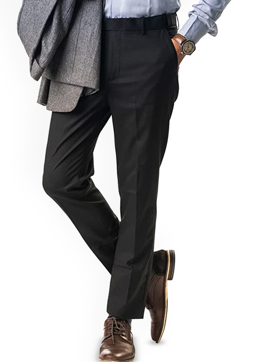 SWISS HORN Men Formal Trousers