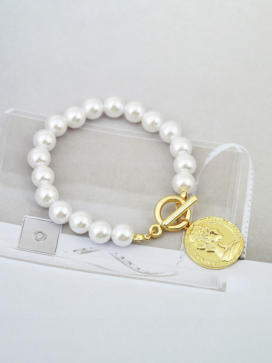StyleCast x Revolte Women Handcrafted Gold-Plated Charm Bracelet