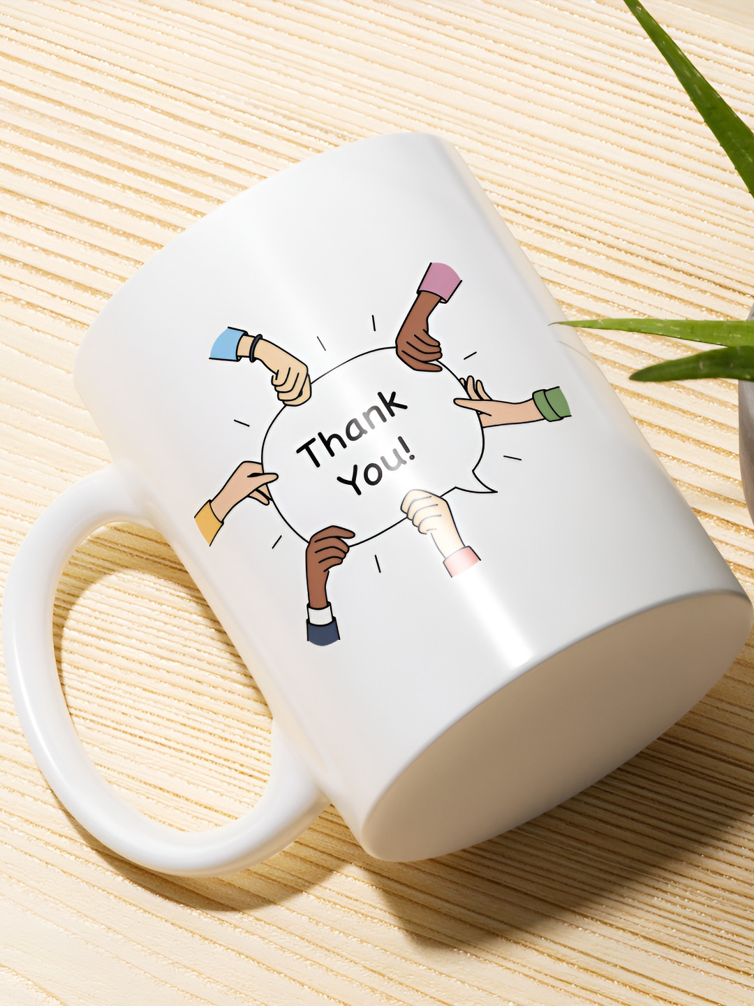 Gift4You Vision Quoted Cream Typography Ceramic Handmade Mug-300ml