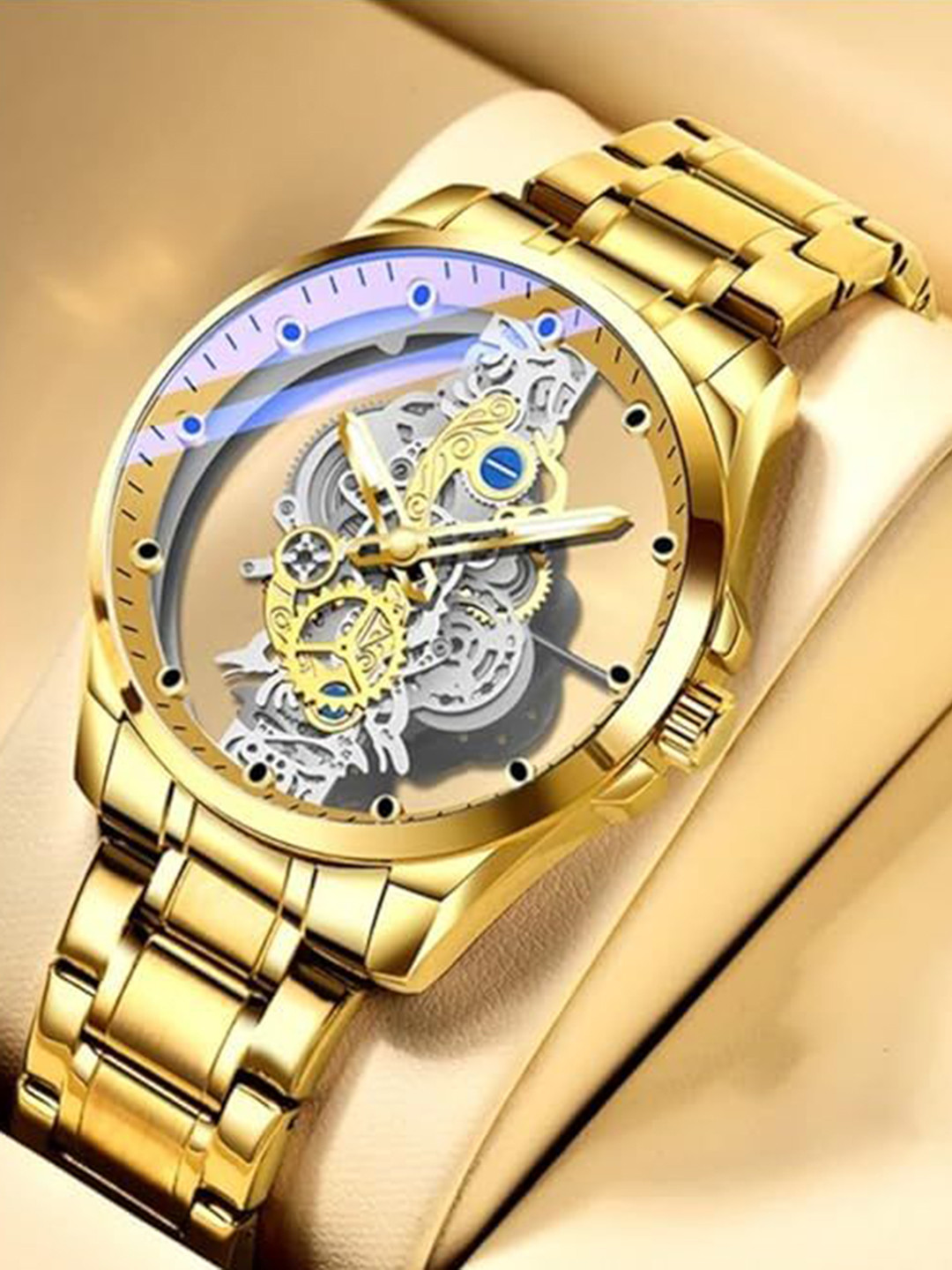 LOUISIFS Men Dial & Stainless Steel Straps Analogue Watch HGJFICCGHIDG