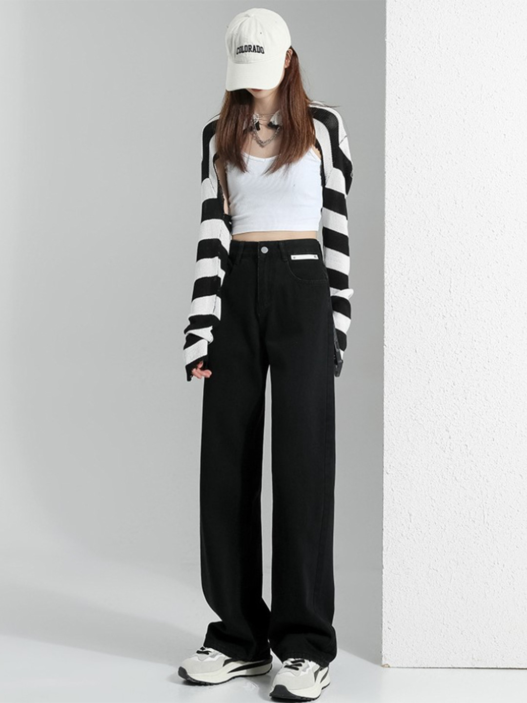 StyleCast Women Straight Fit High-Rise Cotton Jeans