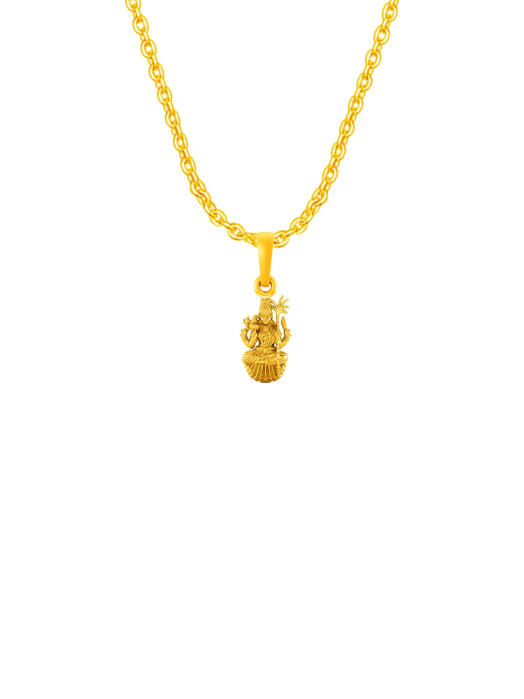 Metronaut Men 92.5 Silver 22KT Gold-Plated Lalitha Devi Pendant with Anchor Chain