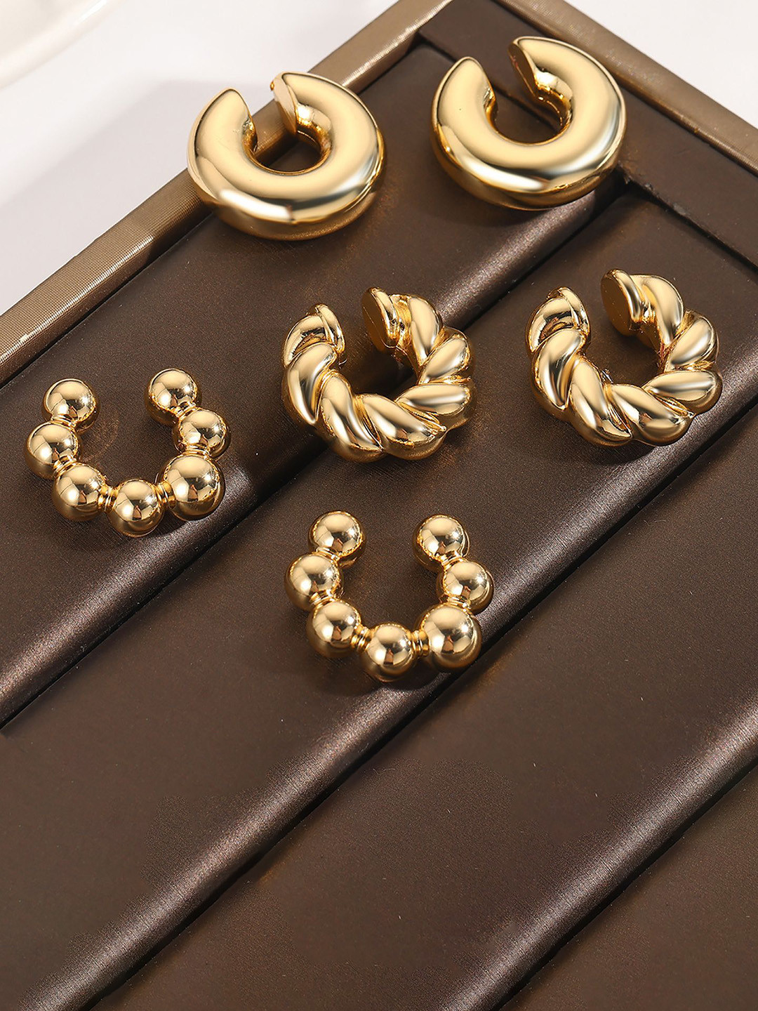 StyleCast x Revolte Gold-Plated Spherical Studs
