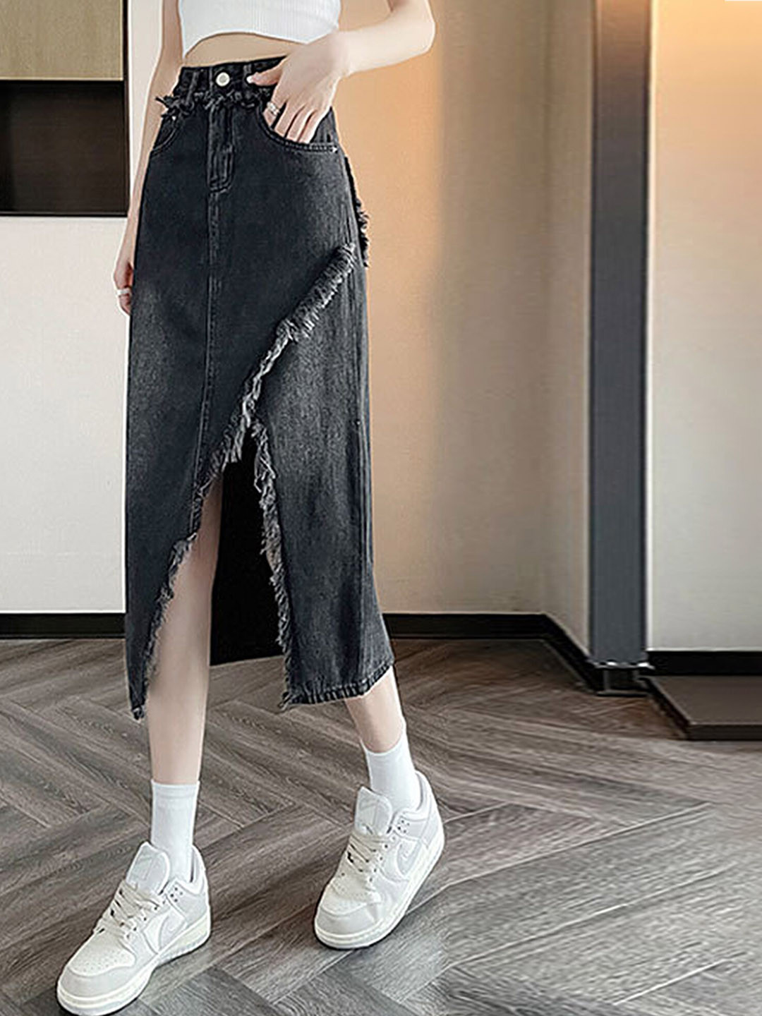 LULU & SKY Mid Rise A Line Skirt