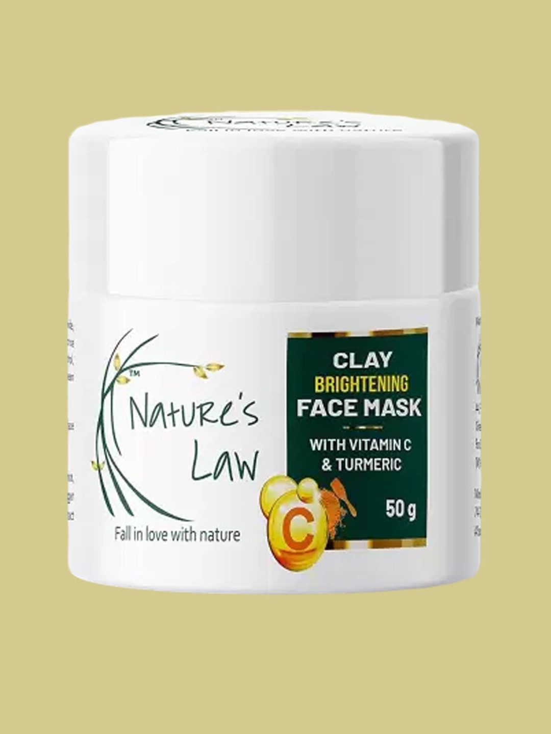 Nature's Law Clay Brightening Face Mask- 50 g