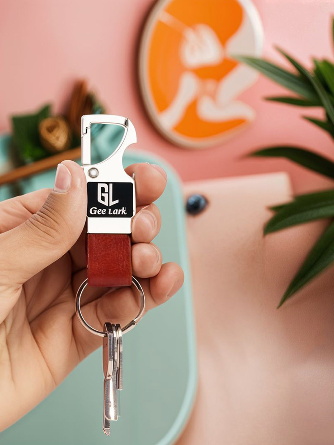 Geelark Brand Logo Details Key Chain