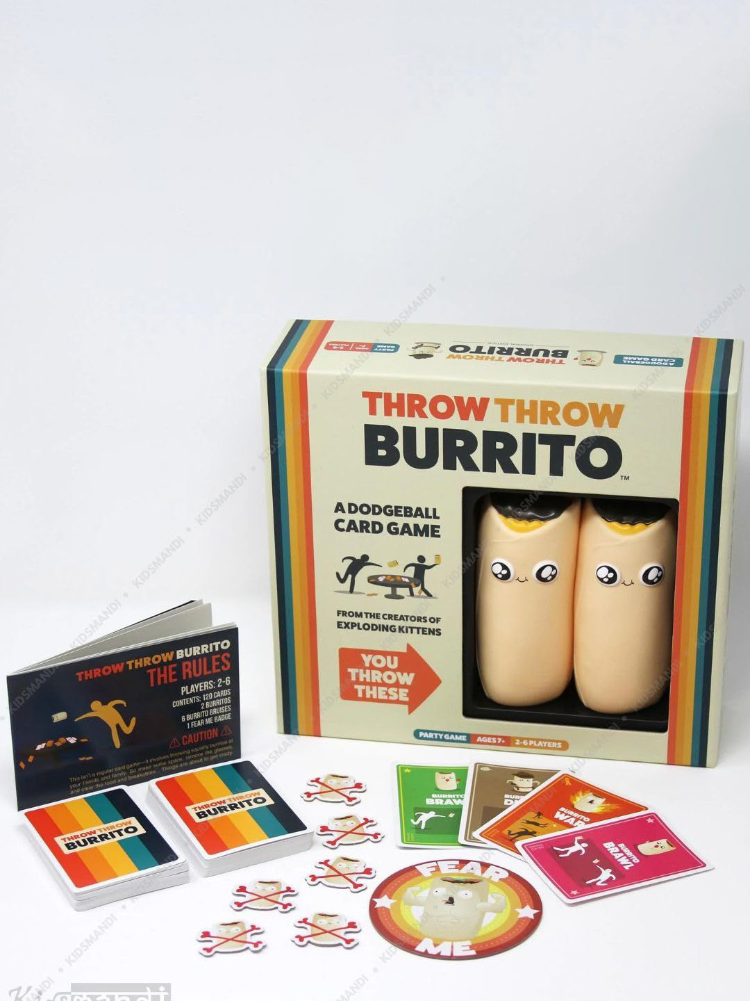 YK X Kids Mandi Throw Throw Burrito Ultimate Dodgeball Card Game