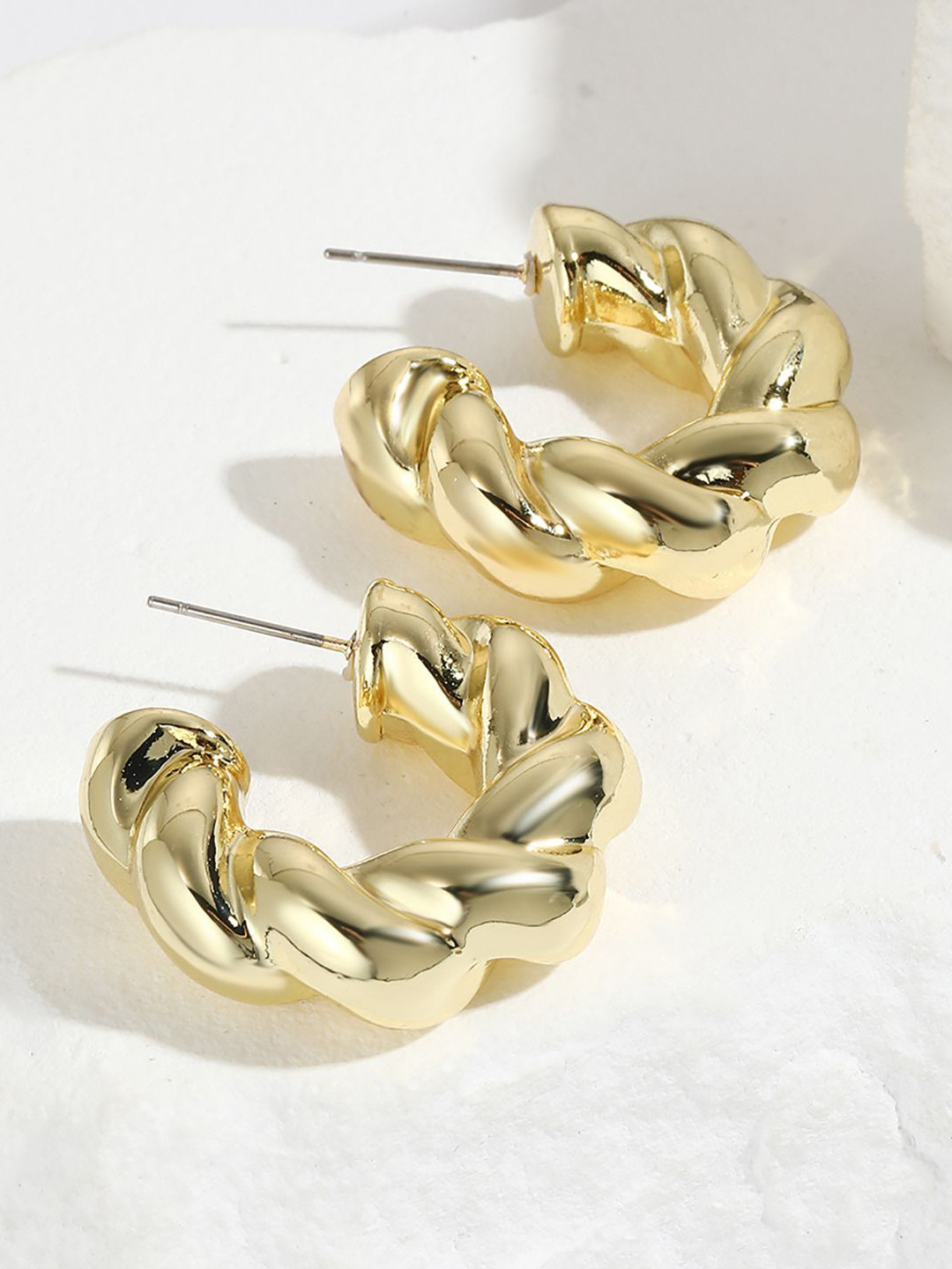 StyleCast x Revolte Circular Half Hoop Earrings