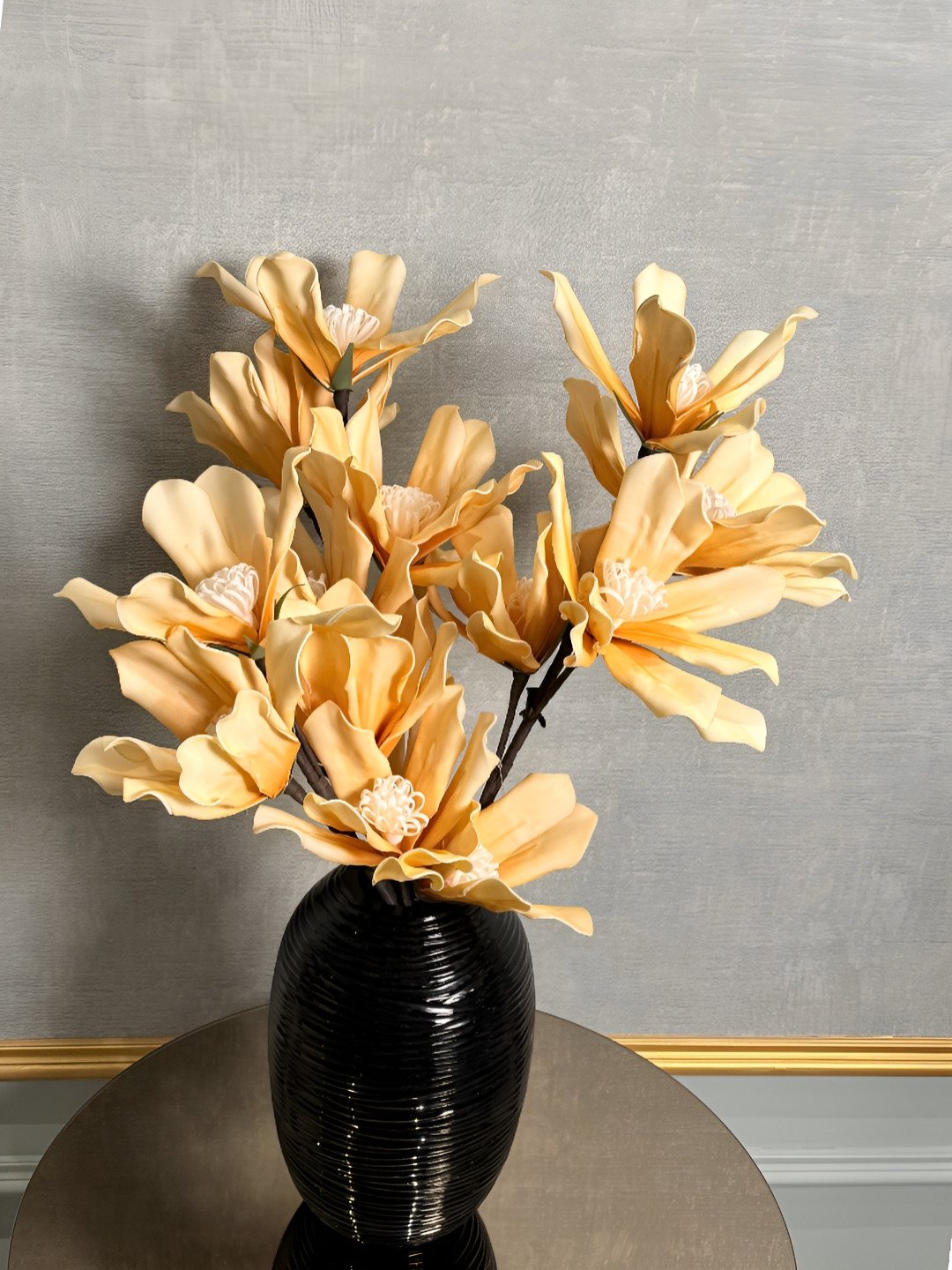 ERBA Yellow & Green Poppy Artificial Flower