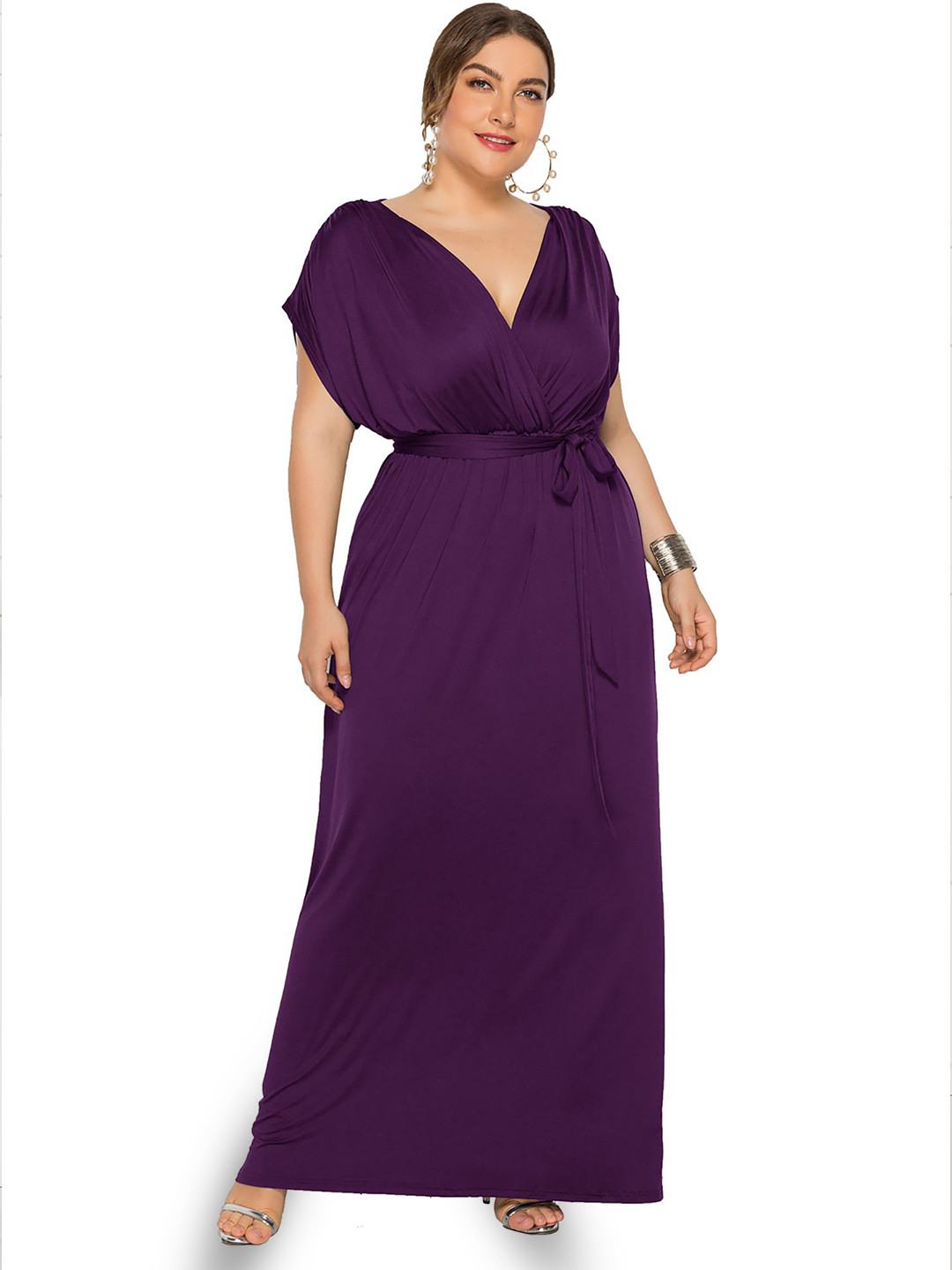StyleCast Curve Women Formal Wrap Maxi Dress