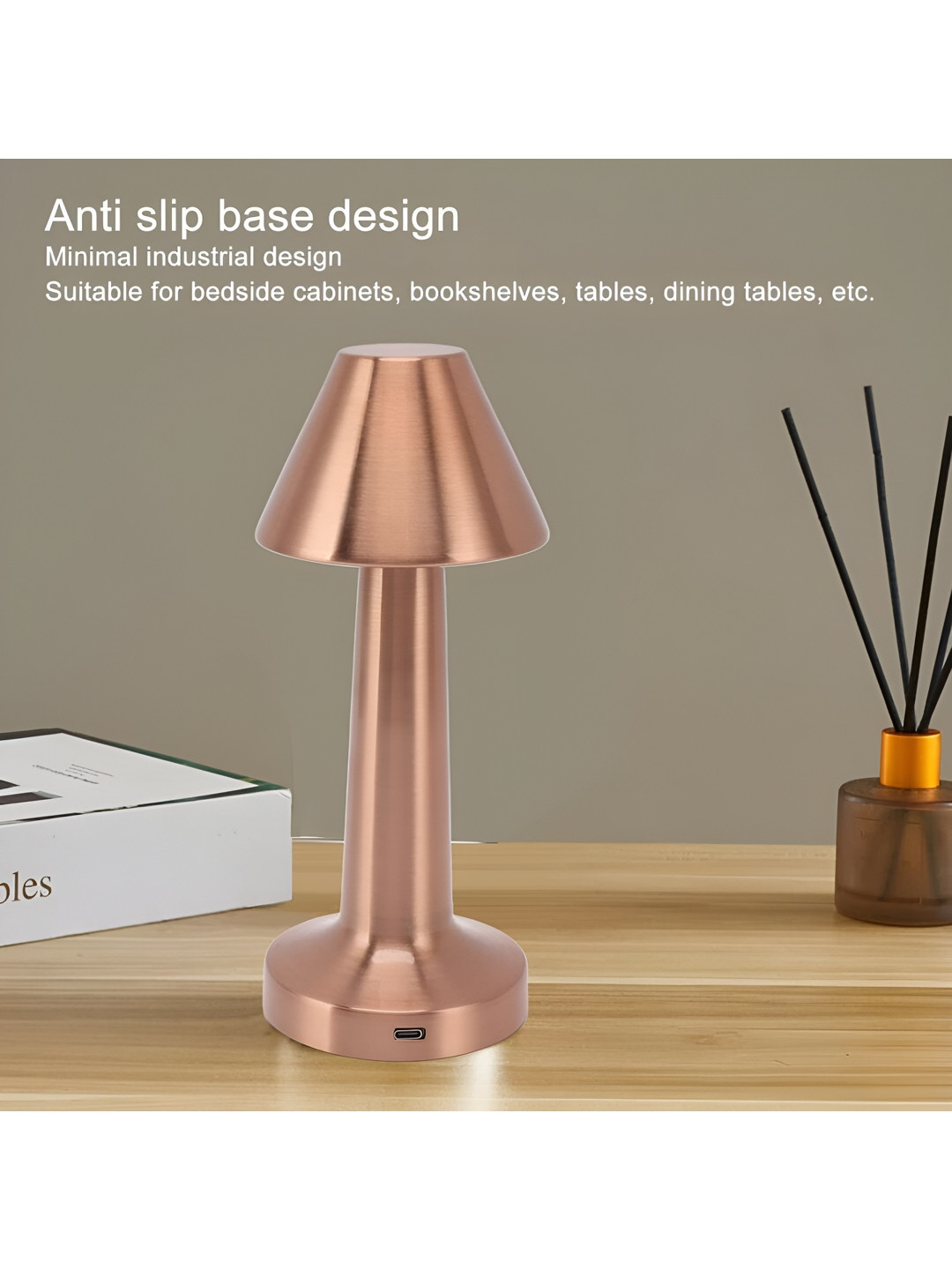 DeoDap Copper Metal Table Lamp