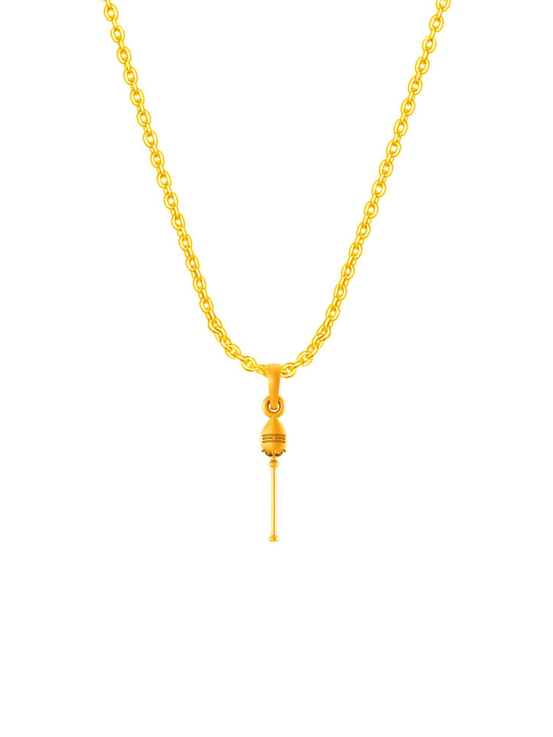 Metronaut Men 92.5 Silver 22KT Gold-Plated Vel Pandel Pendant with Anchor Chain