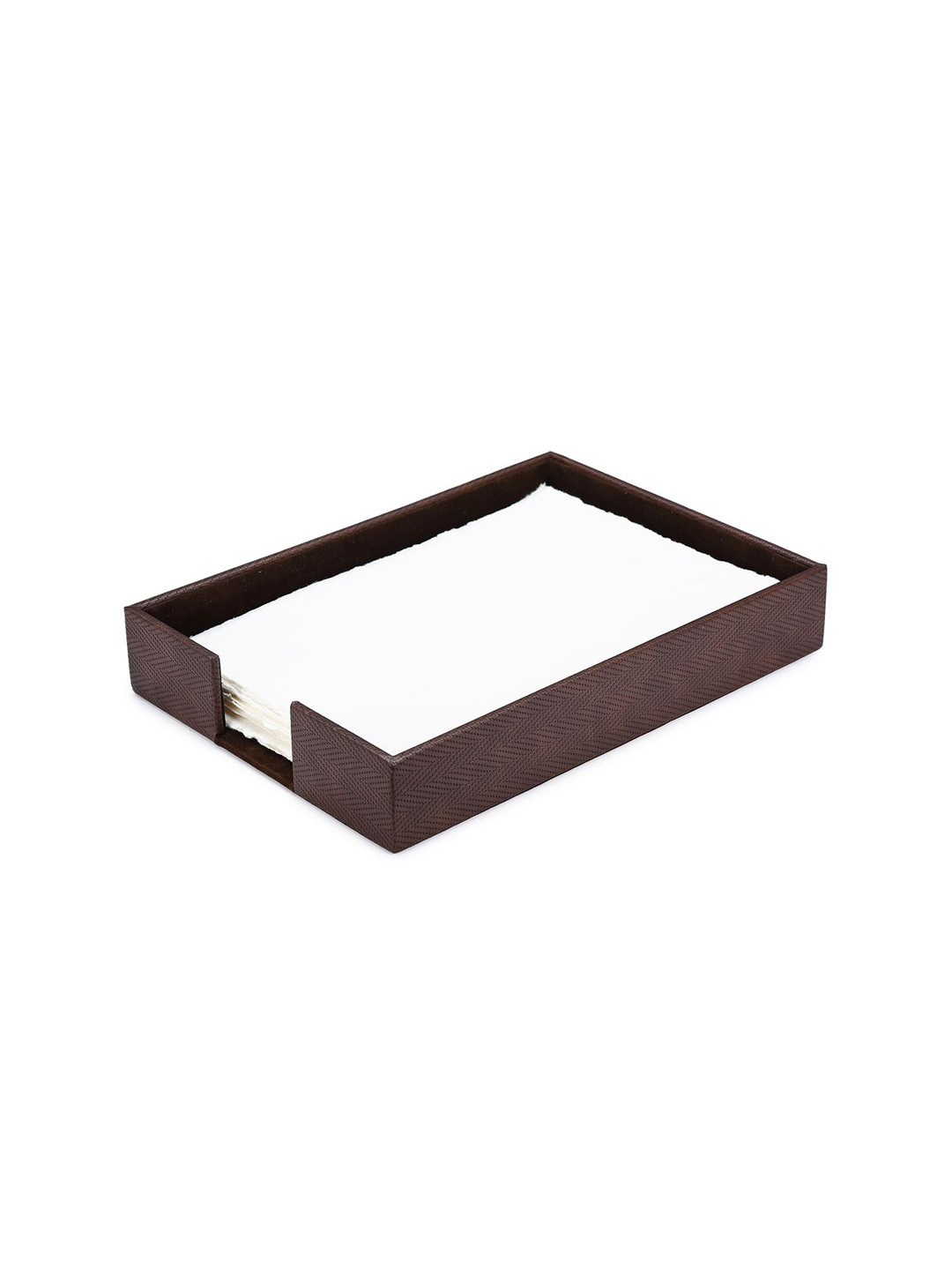Alpna Brown Leather Tray Organisers