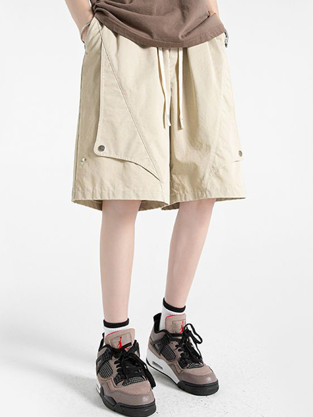 StyleCast x Revolte Men Loose Fit Below Knee Solid Shorts