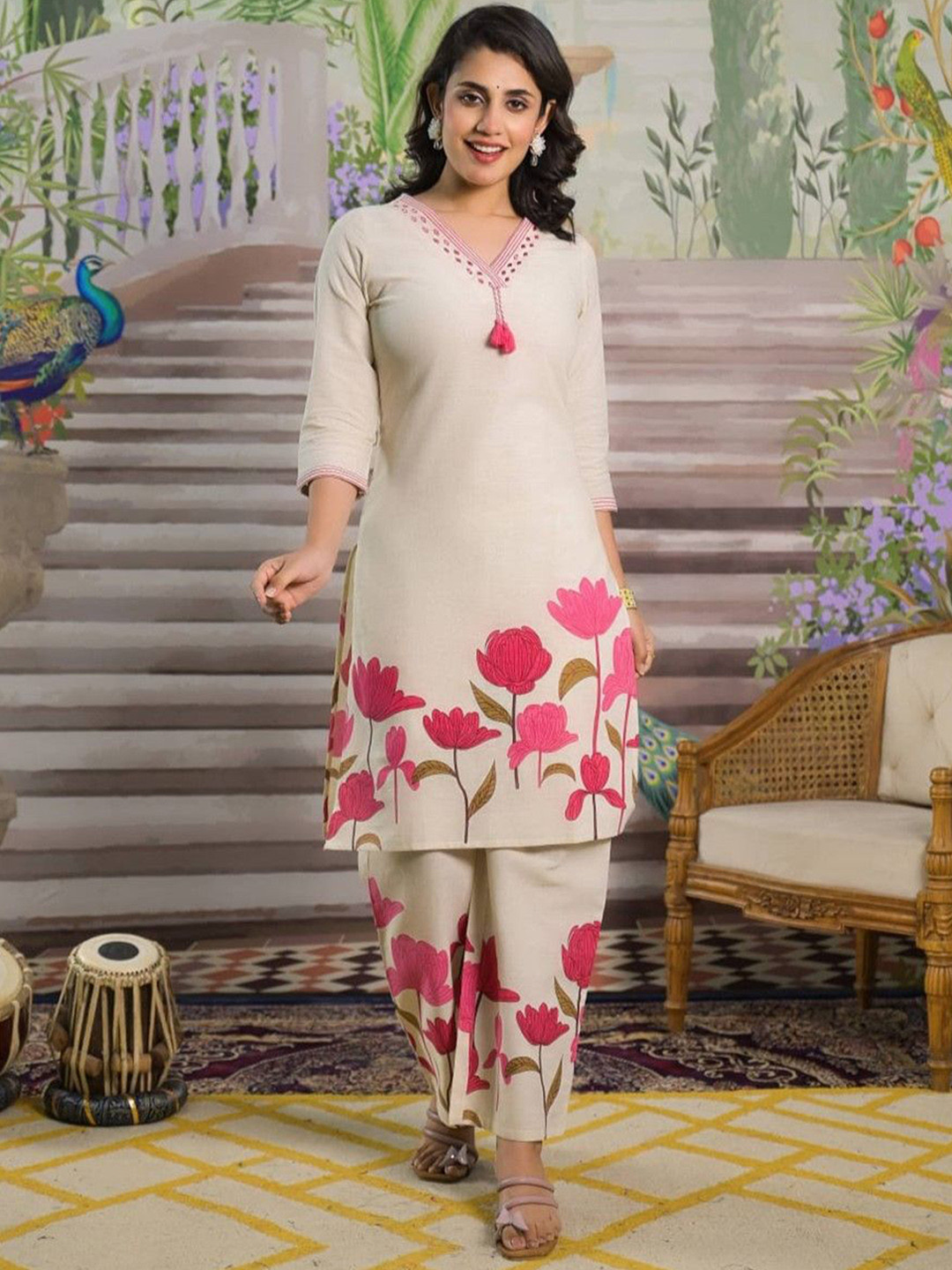 AUTUMN LANE Colba Scarlet Floral Printed Co-Ord Set