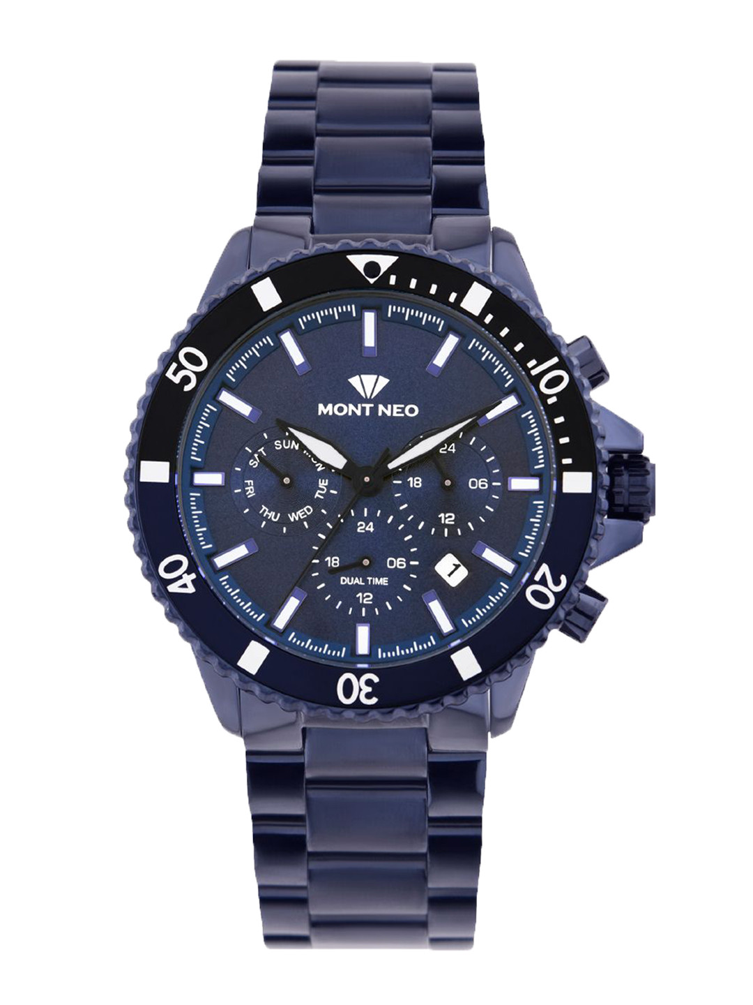 MONT NEO Men Embellished Dial & Bracelet Style Straps Analogue Watch 3510M-M5405