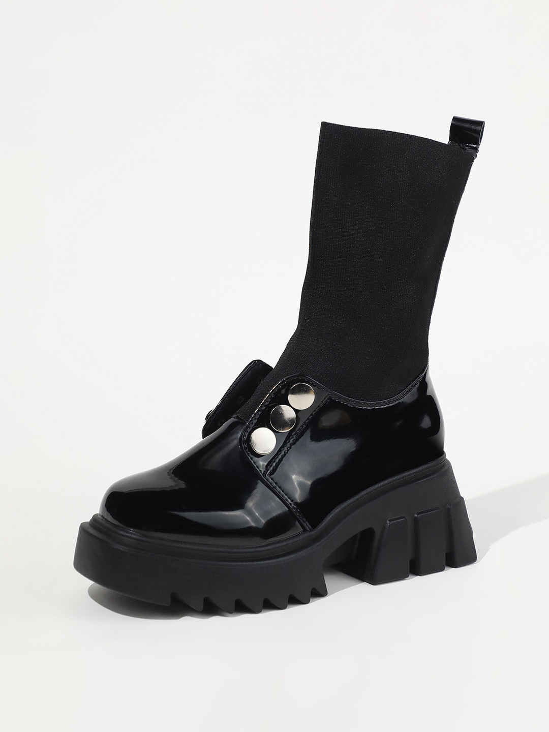 LULU & SKY Women Square-Toe Chunky Boots