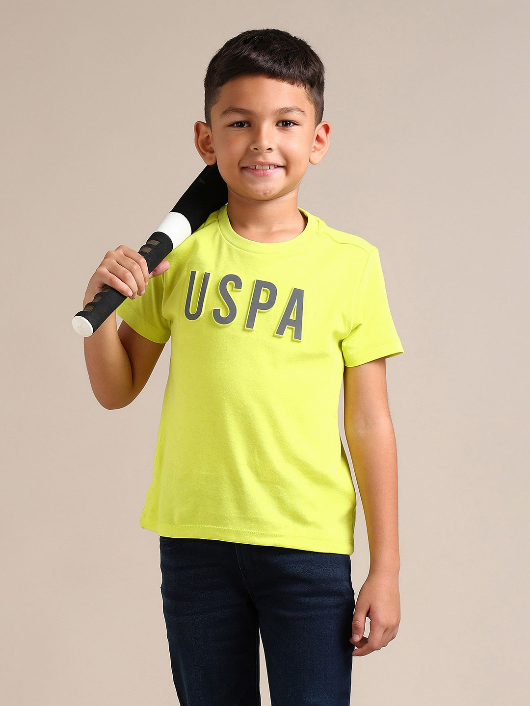 U.S. Polo Assn. Kids Boys Emboss Print Pure Cotton T-shirt