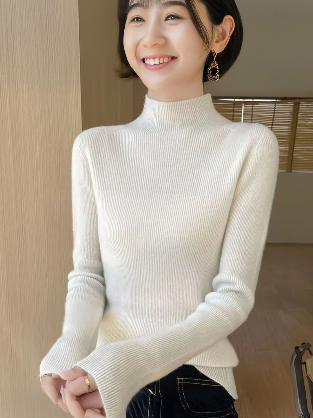 StyleCast Women Mock Collar Sweaters