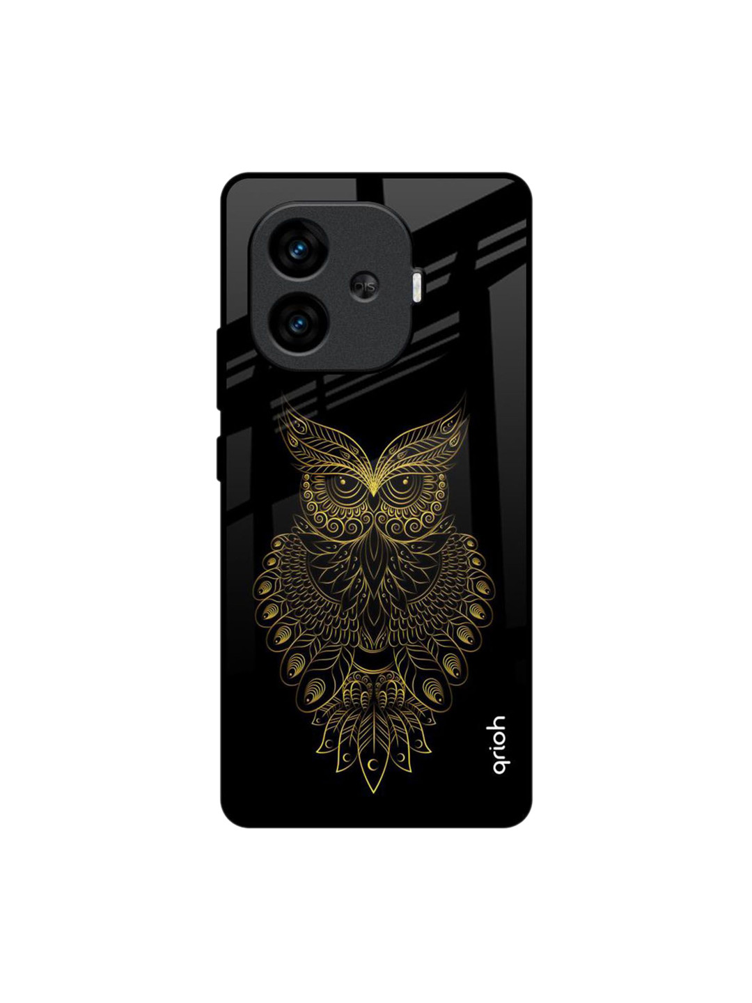 QRIOH Golden Owl Glass iQOO Neo 10R 5G Back Case