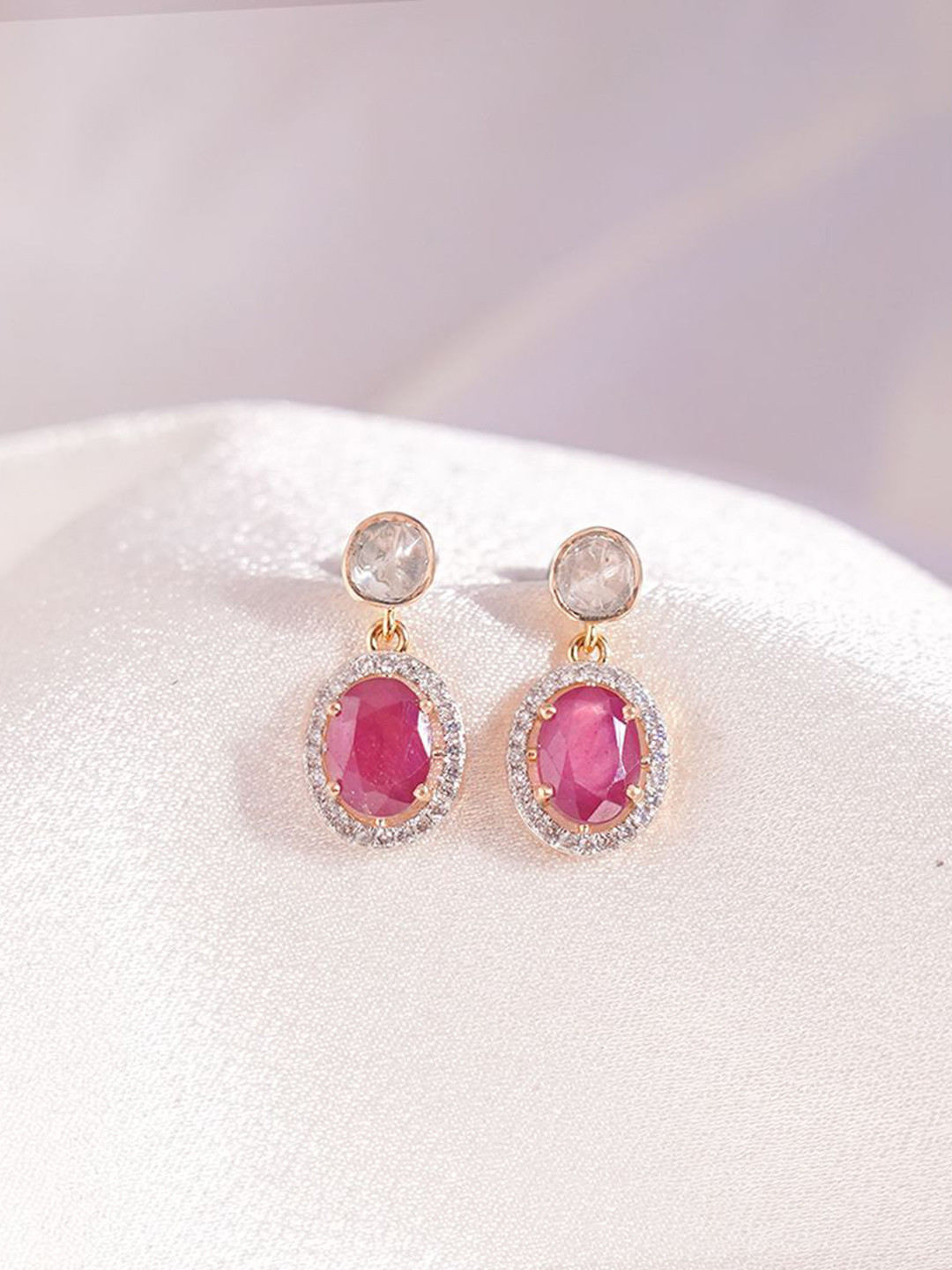 Polki Stories By Raniwala Ruby Polki Earrings