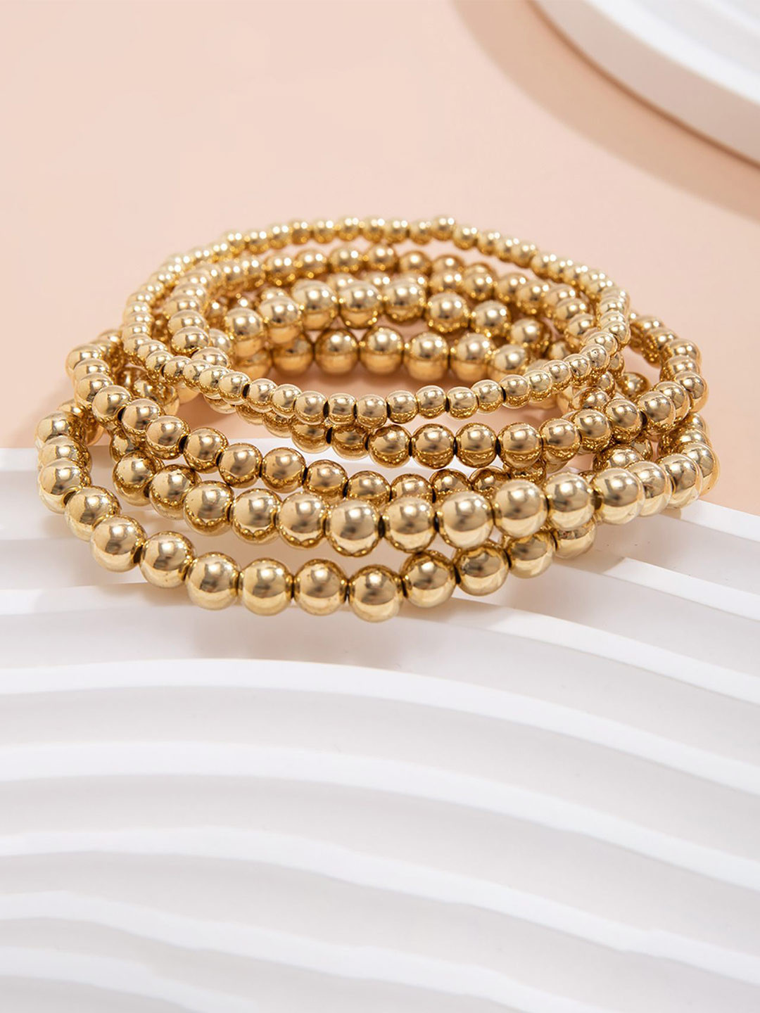 StyleCast x Revolte Women 5 Hand Painted Gold-Plated Armlet Bracelet