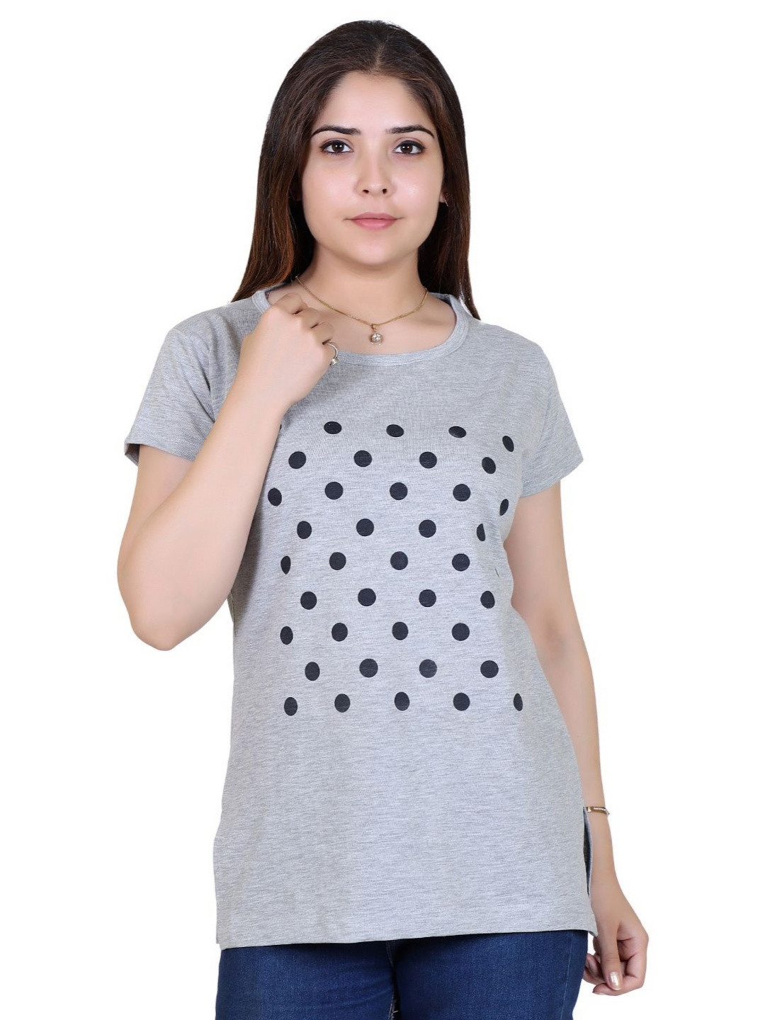 Ogarti Women Polka Dot Ethnic T-shirt