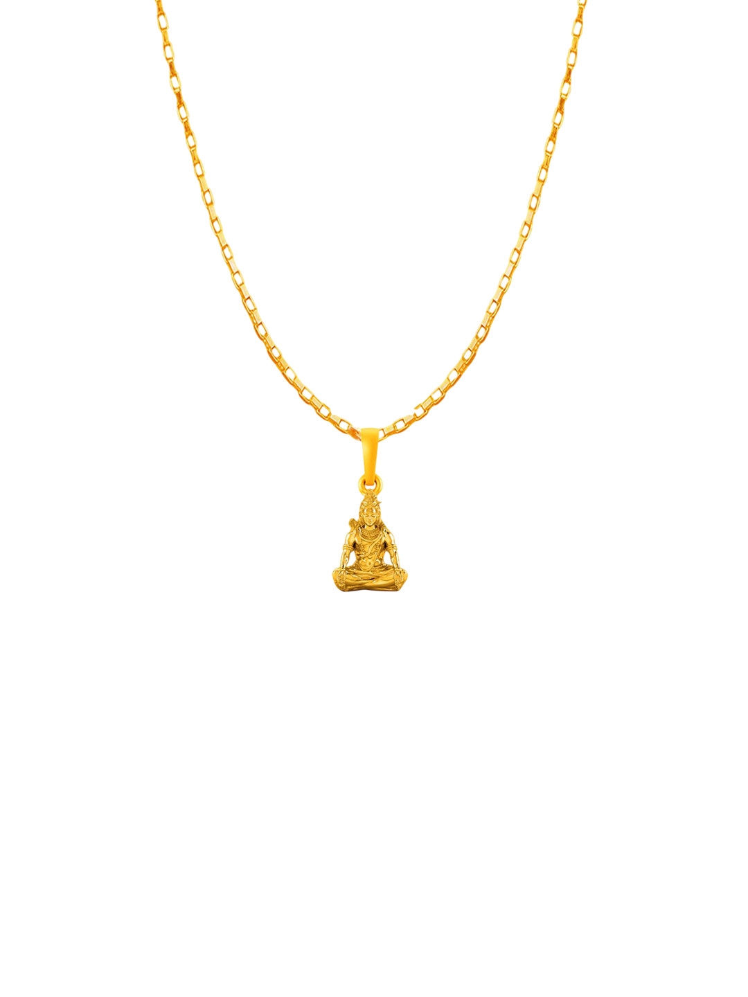 Metronaut Men 925 Silver 22KT Gold-Plated Shiva Pendants With Box Chains