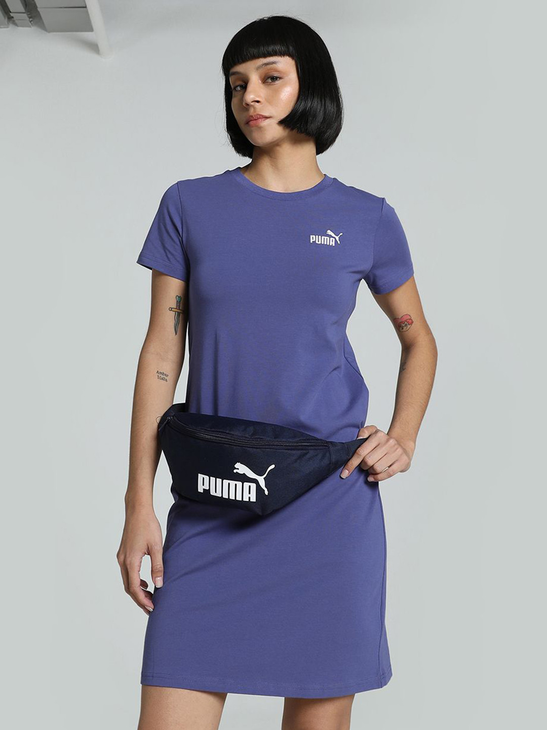 Puma Small No.1 Logo Embroidered Cotton Slim-Fit Dress