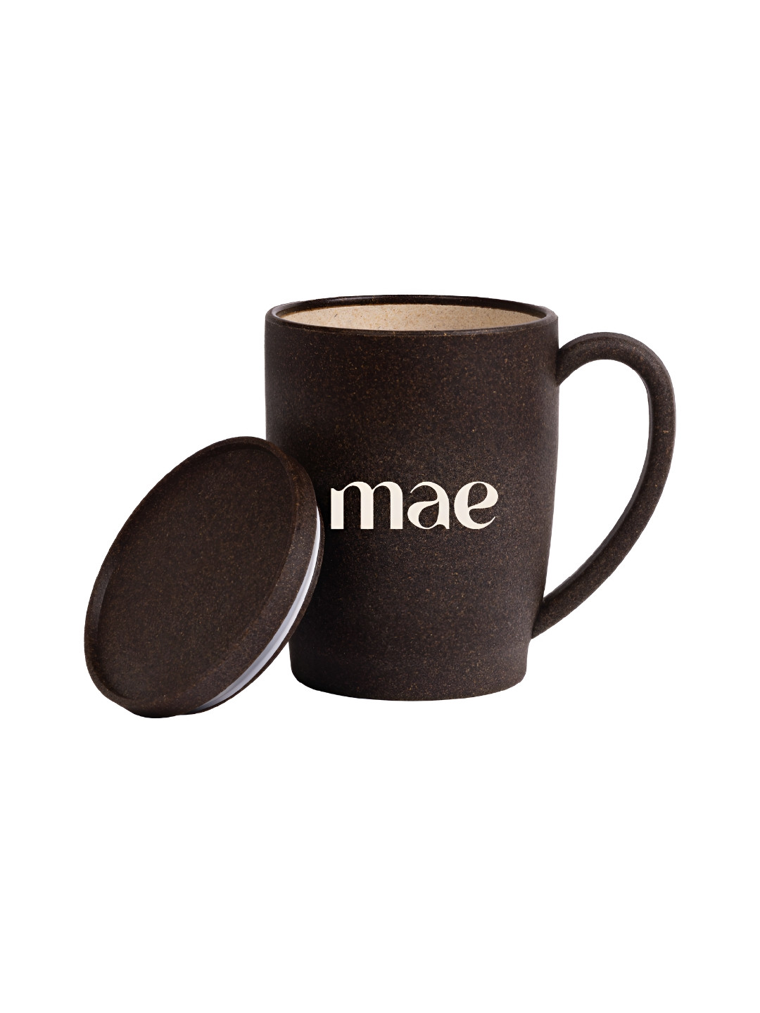 MAE Brown Typography Plastic Dishwasher Safe Mug-370ml