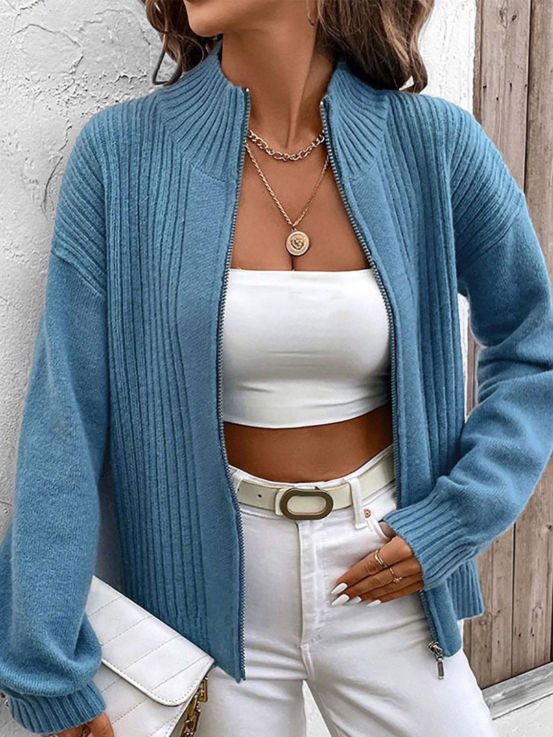 StyleCast x Revolte Women Mock CollarTailored Jacket