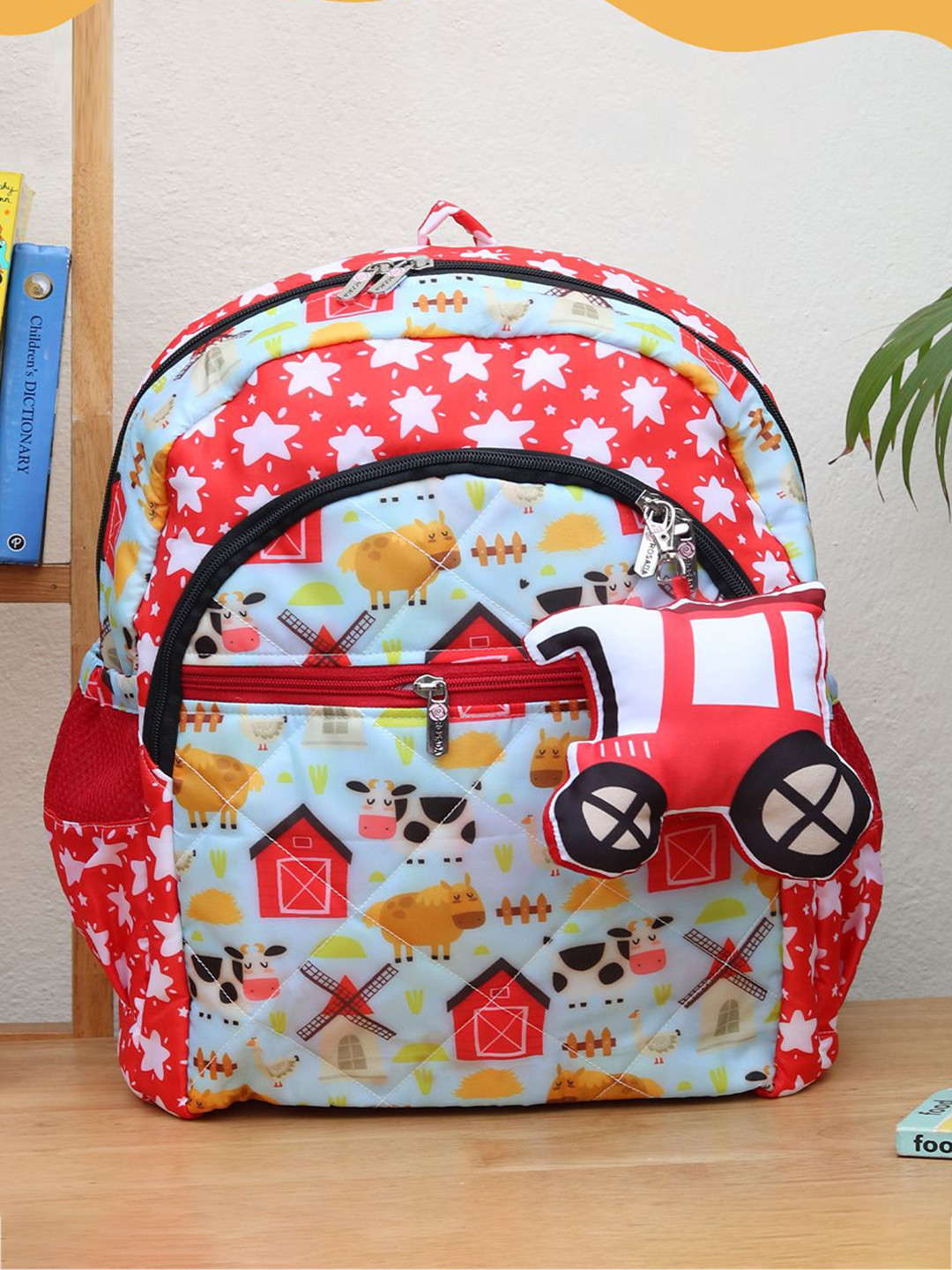 ROSADA Kids Farm Animal Printed Lightweight Waterproof School Bag Backpack 11inch