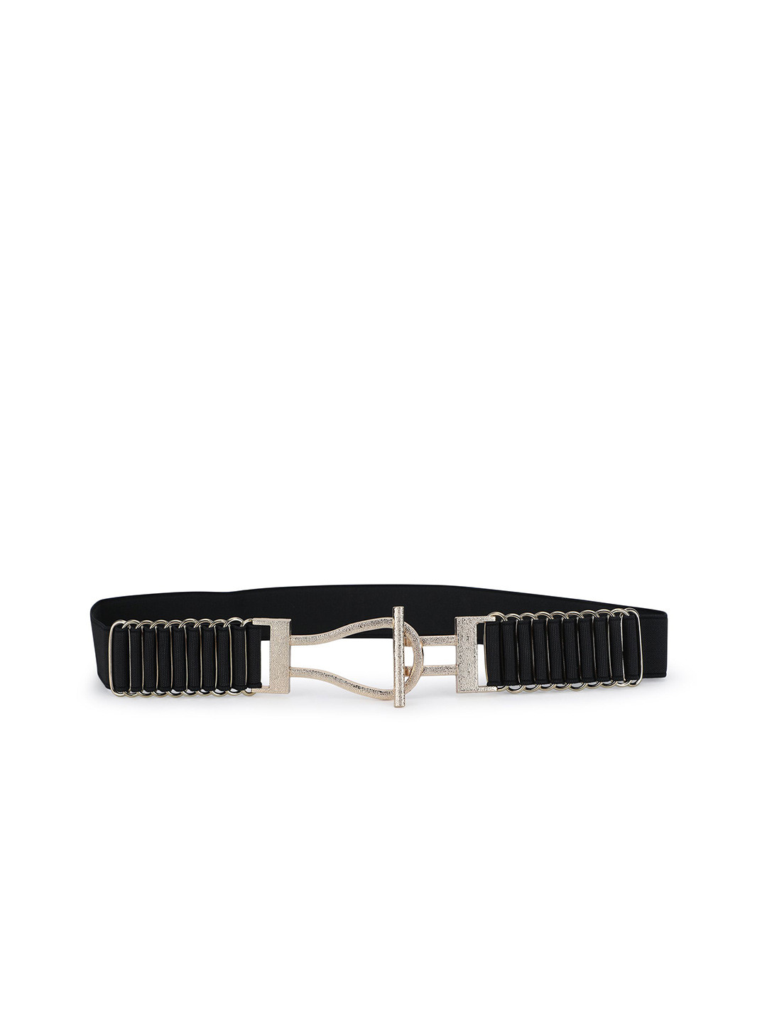 MICHAEL KOVLIN Girls Retro Milan Shiny Gold Buckle Belt