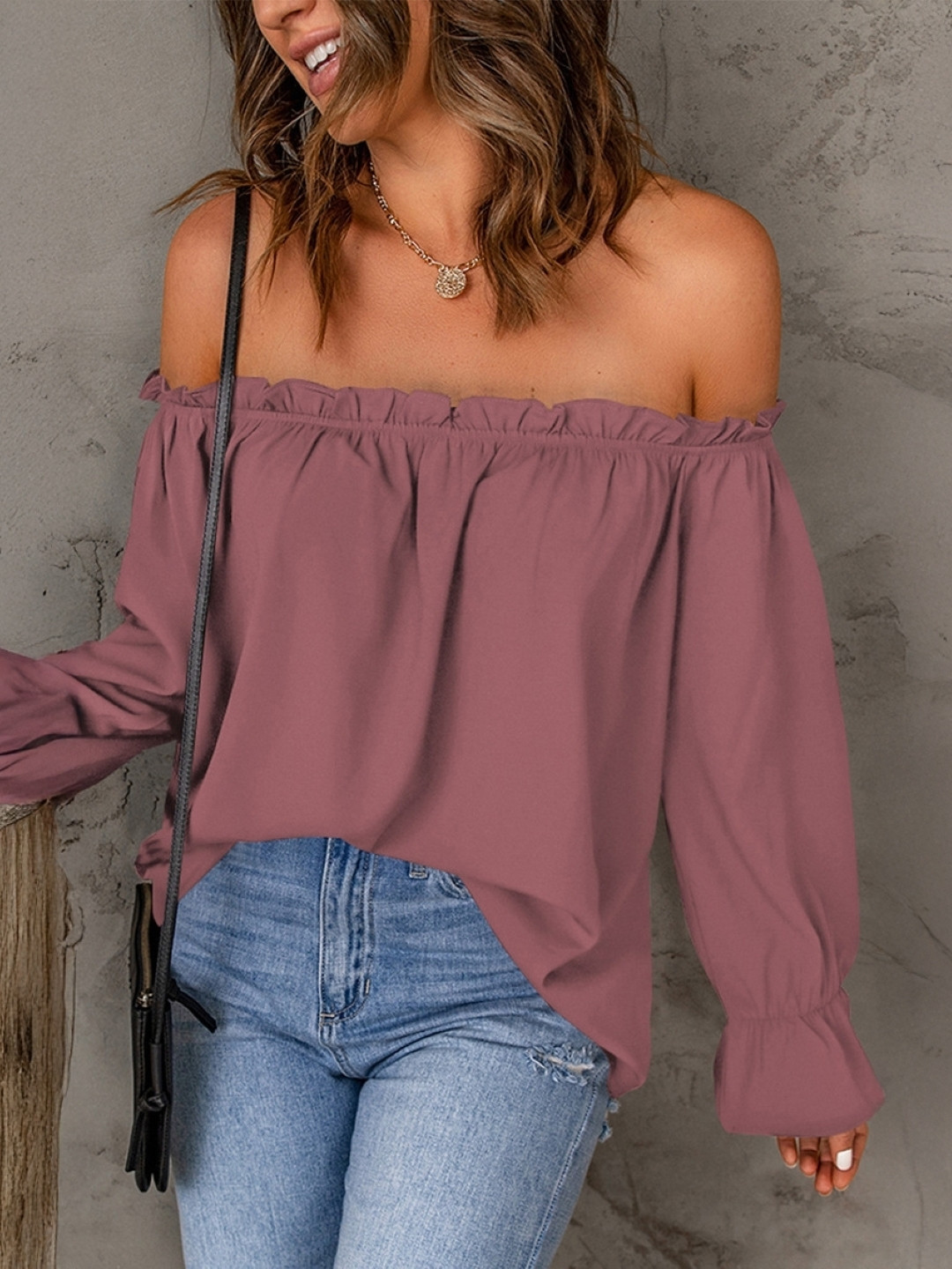 StyleCast Women Off-Shoulder Puff Sleeve Top