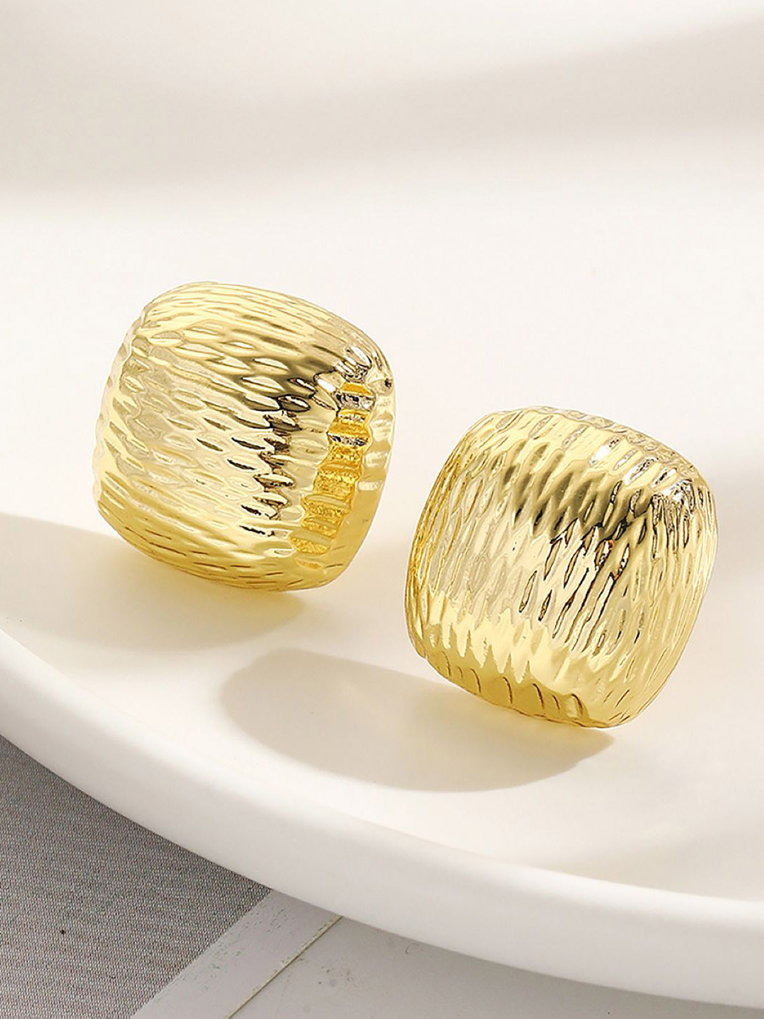 StyleCast x Revolte Gold-Plated Square Studs Earrings