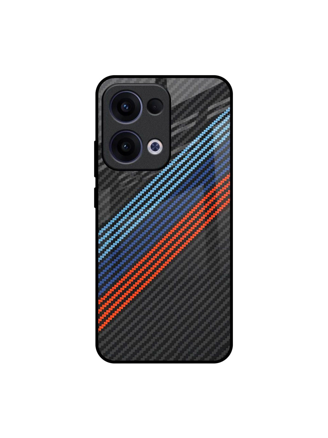 QRIOH Carbon Inspired Glass Oppo Reno13 5G Back Case