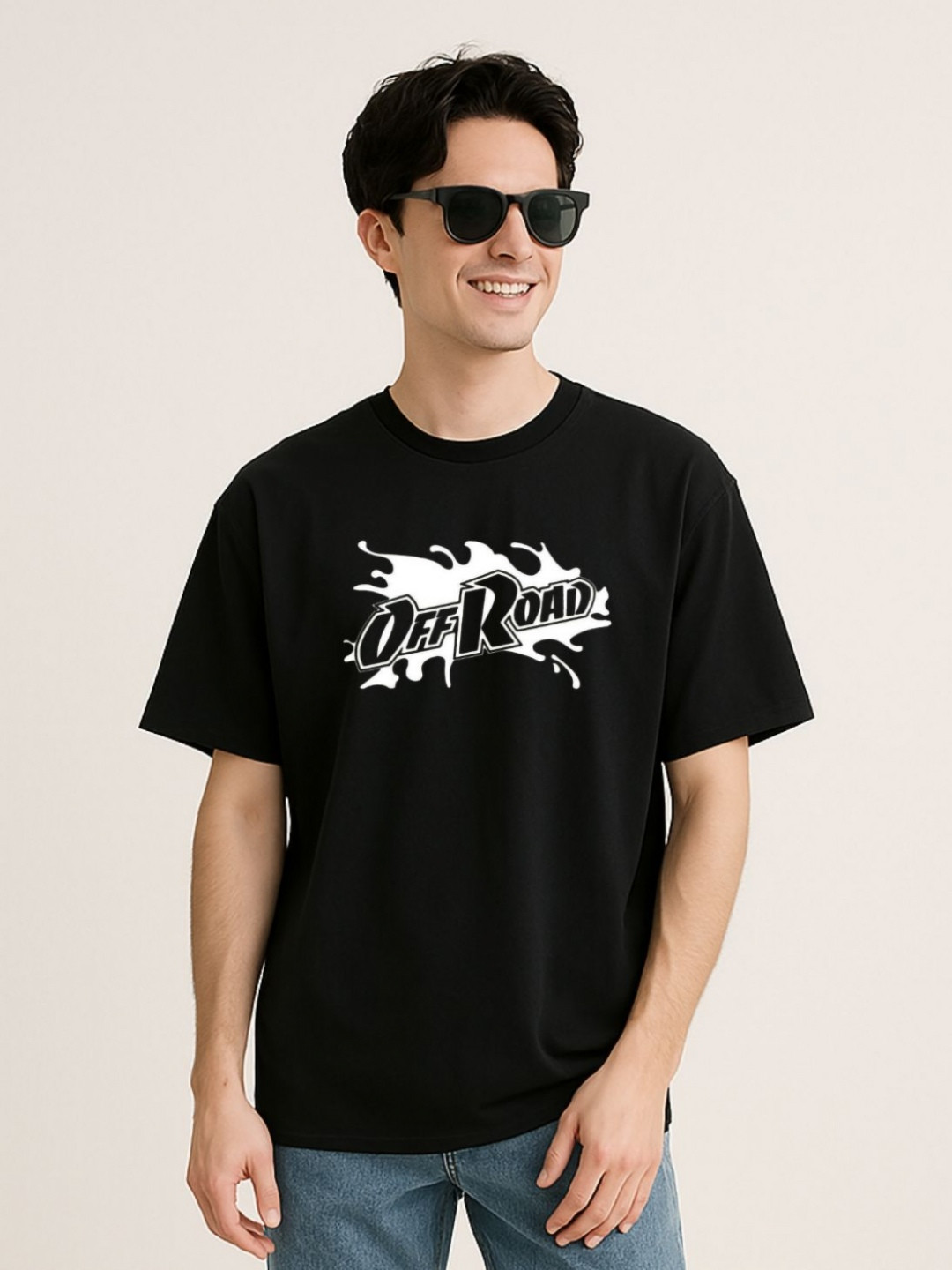 Be Crazy Men Back Drop-Shoulder Sleeves T-shirt