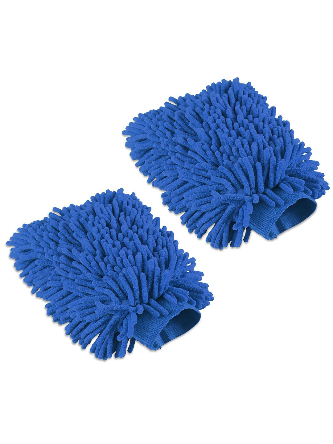 Kuber Industries 2-Pcs Blue Double Sided 50GSM Car Washing Gloves
