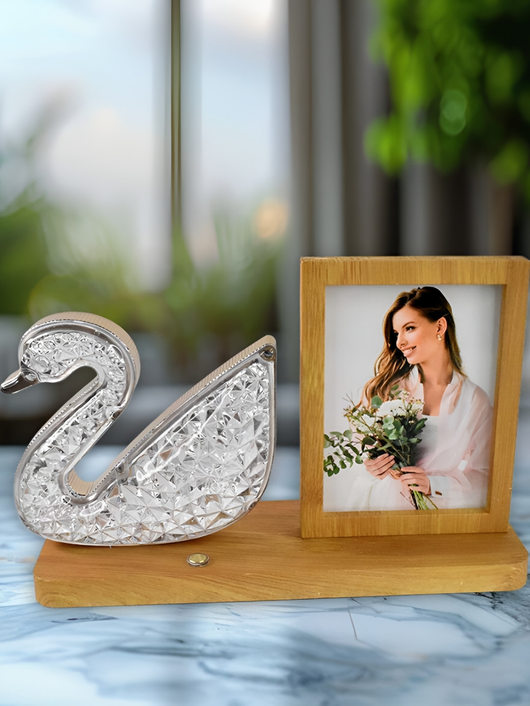 DeoDap Self Design Lightning Table Photo Frame