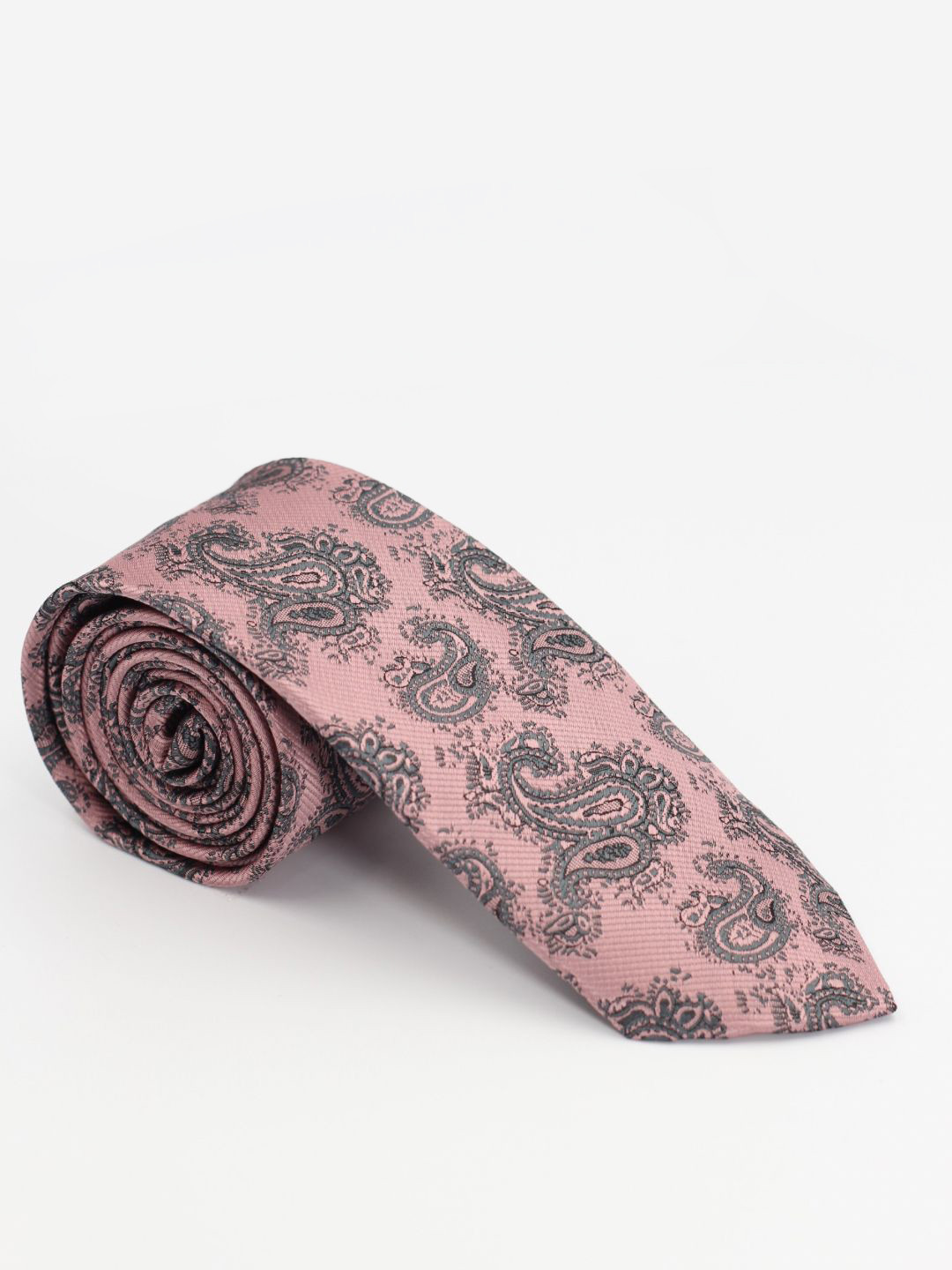 BLAQHORSE Men Paisley Printed 3 Fold Tipped Tie And Pocket Square Accessory Gift Set