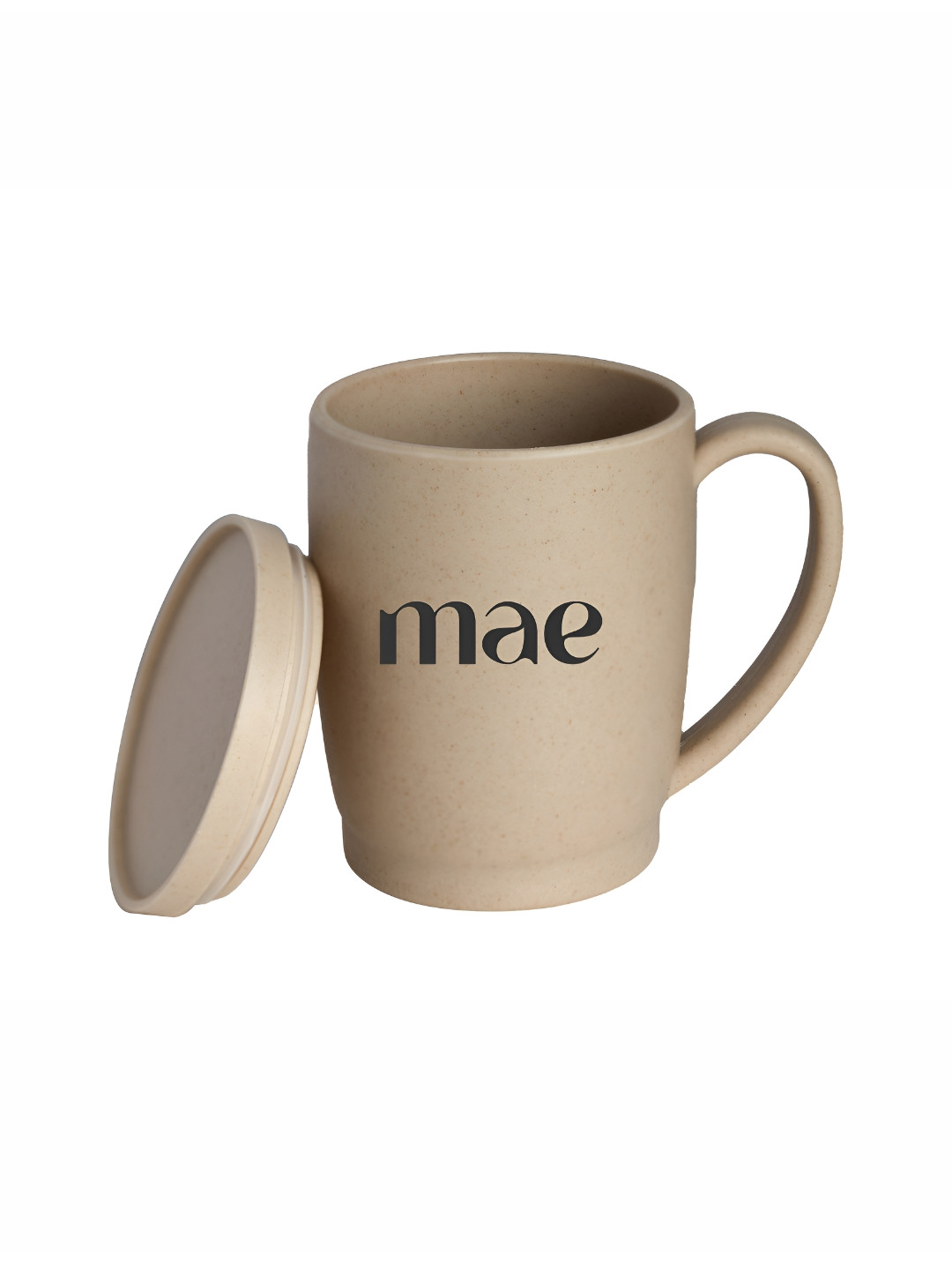 MAE Classic Studio Beige Typography Bamboo Handmade Mug-370ml