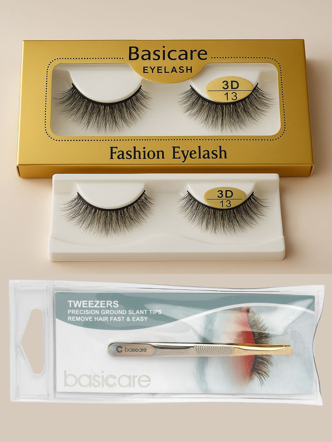 basicare Set Of 2 Hair Remover Tweezer with False Eyelashes