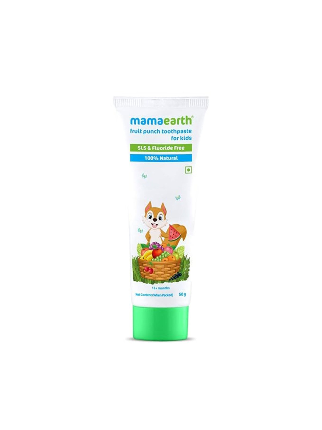 Mamaearth Kids Fruit Punch Natural Toothpaste with Silica & Glycerin - 50 g