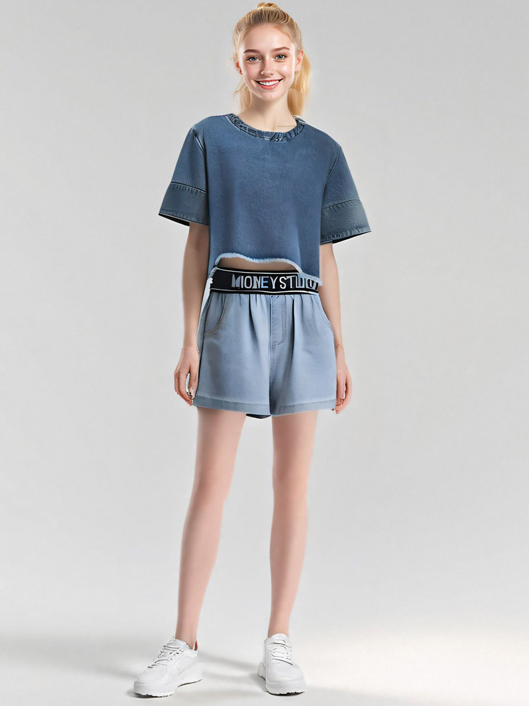 MoneyStudio Women Regular Fit Denim Shorts